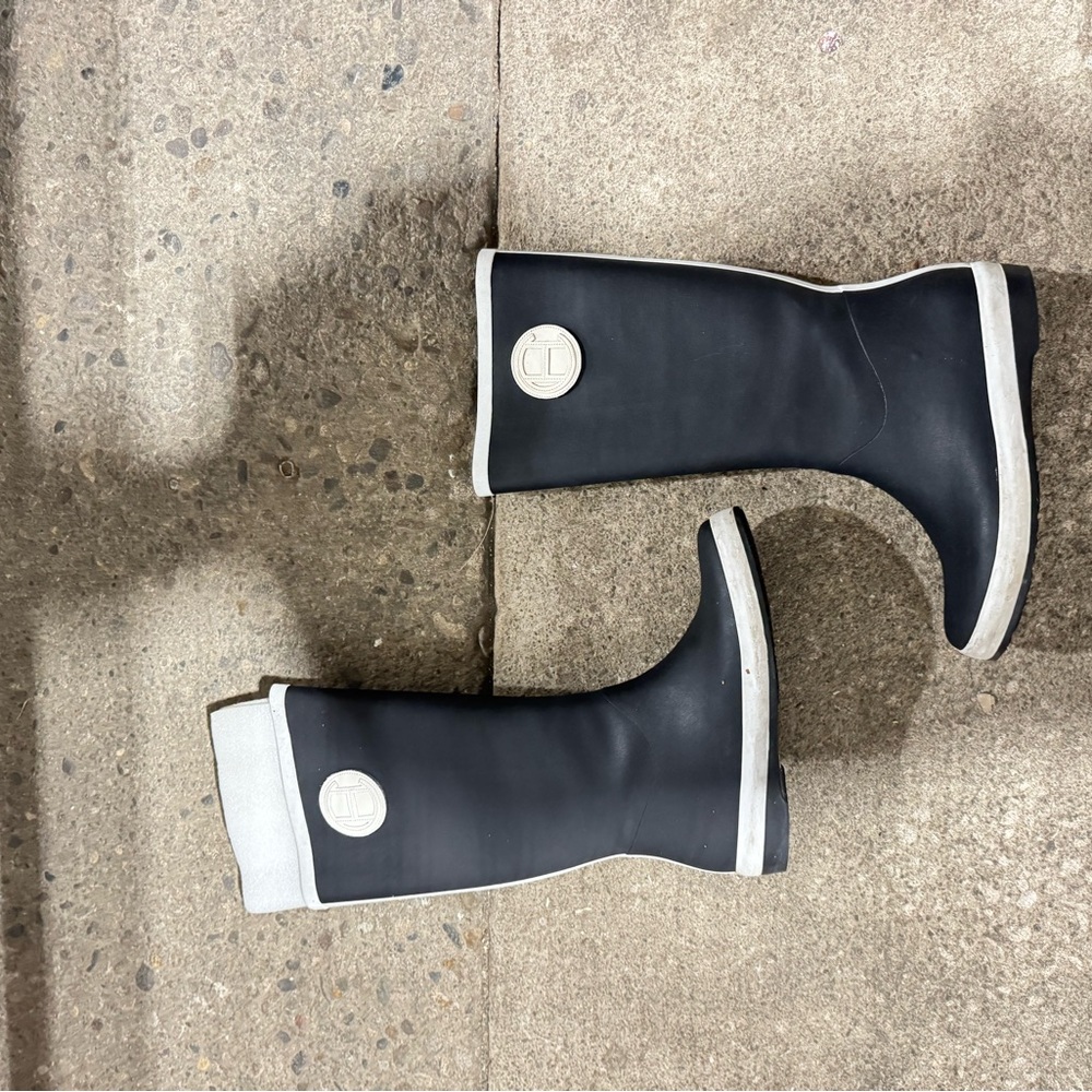Black and White Rain Boots